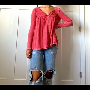 Free people waffle top!